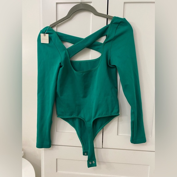 Anthropologie Emerald Green The Viv
Long-Sleeve Bodysuit S/M - Picture 6 of 9